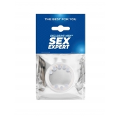 Эрекционное кольцо со стимулирующими шариками сверху и снизу - Sex Expert - в Чебоксарах купить с доставкой