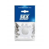 Прозрачное эрекционное кольцо со стимулирующими шариками - Sex Expert - в Чебоксарах купить с доставкой