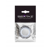 Эластичное эрекционное колечко с черными «ресничками» - Sextaz - в Чебоксарах купить с доставкой