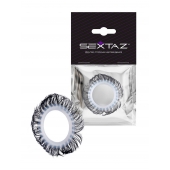 Эластичное эрекционное колечко с черными «ресничками» - Sextaz - в Чебоксарах купить с доставкой