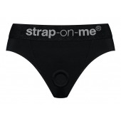 Черные трусики для насадок Heroine Lingerie Harness - size XL - Strap-on-me - купить с доставкой в Чебоксарах