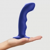 Синяя насадка-стимулятор Strap-On-Me Tapping Dildo Wave - Strap-on-me - купить с доставкой в Чебоксарах