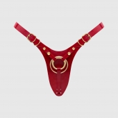 Красный пояс для фиксации насадок Strap-On-Me Leatherette Harness Fabulous - Strap-on-me - купить с доставкой в Чебоксарах