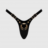 Черный пояс для фиксации насадок Strap-On-Me Leatherette Harness Fabulous - Strap-on-me - купить с доставкой в Чебоксарах