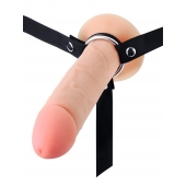 Мужской полый страпон на регулируемых ремешках - 22 см. - Sex Expert - купить с доставкой в Чебоксарах