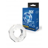 Прозрачное эрекционное кольцо в форме гайки - Sex Expert - в Чебоксарах купить с доставкой