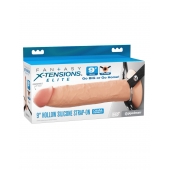 Телесный пустотелый фаллопротез 9’’ Hollow Silicone Strap-On - 24,1 см. - Pipedream - купить с доставкой в Чебоксарах