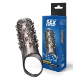 Дымчатая насадка на пенис с выпуклостями - 12 см. - Sex Expert - в Чебоксарах купить с доставкой