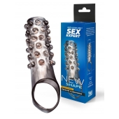 Дымчатая насадка на пенис с выпуклостями - 11 см. - Sex Expert - в Чебоксарах купить с доставкой