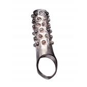 Дымчатая насадка на пенис с выпуклостями - 11 см. - Sex Expert - в Чебоксарах купить с доставкой