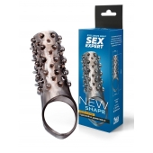 Дымчатая насадка на пенис с шипами и выпуклостями - 12,5 см. - Sex Expert - в Чебоксарах купить с доставкой