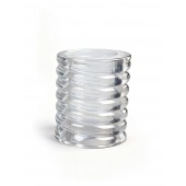 Прозрачная сквозная насадка на пенис с ребрышками - Sex Expert - в Чебоксарах купить с доставкой