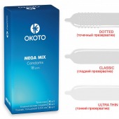 Презервативы OKOTO Mega Mix - 18 шт. - Sitabella - купить с доставкой в Чебоксарах