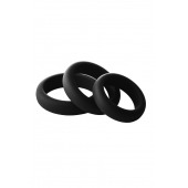 Набор из 3 черных эрекционных колец Smooth Silicone Cockring Pack - Dream Toys - в Чебоксарах купить с доставкой