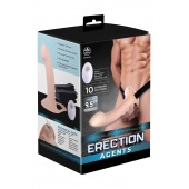 Телесный полый страпон с вибрацией Erection Agents - 24,1 см. - NMC - купить с доставкой в Чебоксарах