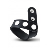 Черное эрекционное кольцо на кнопках - Blush Novelties - в Чебоксарах купить с доставкой