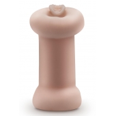 Телесный люминесцентный двусторонний мастурбатор Tasha - Blush Novelties - в Чебоксарах купить с доставкой