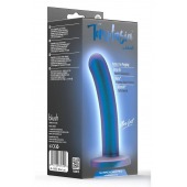 Синяя насадка с гладкой поверхностью Surrender 5.75 Inch Intermediate Pegging Dildo - 14,6 см. - Blush Novelties - купить с доставкой в Чебоксарах