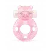 Розовое эрекционное виброкольцо в форме мишки - 1137 - в Чебоксарах купить с доставкой