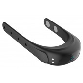 Черное эрекционное виброкольцо на ремешках - Boys of Toys - в Чебоксарах купить с доставкой