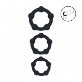 Набор из 3 эрекционных колец Beaded Silicone Cockring Set - Shots Media BV - в Чебоксарах купить с доставкой
