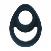 Черное эрекционное кольцо Double Ergo Silicone Cockring - Shots Media BV - в Чебоксарах купить с доставкой