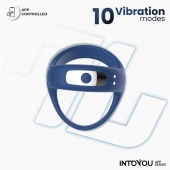 Синее интерактивное эрекционное виброкольцо Rank - Intoyou - в Чебоксарах купить с доставкой