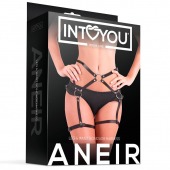 Черные стрепы на бёдра Aneir - Intoyou - купить с доставкой в Чебоксарах