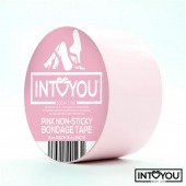 Розовый скотч для фиксации Non-Sticky Bondage Tape - 15 м. - Intoyou - купить с доставкой в Чебоксарах
