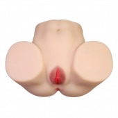 Телесный мастурбатор с 2 любовными отверстиями Olivia - Baile - в Чебоксарах купить с доставкой