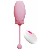 Розовое силиконовое виброяйцо с пультом ДУ - Secwell