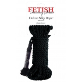 Черная веревка для фиксации Deluxe Silky Rope - 9,75 м. - Pipedream - купить с доставкой в Чебоксарах