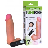 Фаллическая насадка Харнесс UNICOCK 7  с вибрацией - 19 см. - LOVETOY (А-Полимер) - купить с доставкой в Чебоксарах