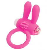 Розовое эрекционное виброкольцо A-toys с ушками - A-toys - в Чебоксарах купить с доставкой