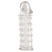 Гелевая прозрачная насадка с шипами - 12 см. - Toyfa Basic - в Чебоксарах купить с доставкой