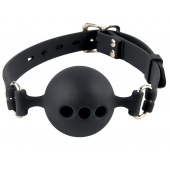 Силиконовый кляп-шар с отверстиями для дыхания Silicone Breathable Ball Gag Small - Pipedream - купить с доставкой в Чебоксарах