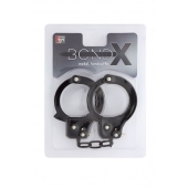 Чёрные наручники из листового металла BONDX METAL CUFFS BLACK - Dream Toys - купить с доставкой в Чебоксарах