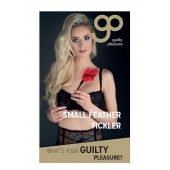 Пластиковая метелочка с красными пёрышками Small Feather Tickler - 32 см. - Blush Novelties - купить с доставкой в Чебоксарах
