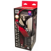 Пояс харнесс премиум класса WOMAN SIMPLEX(S) с 3 черными насадками - LOVETOY (А-Полимер) - купить с доставкой в Чебоксарах
