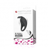 Чёрное эрекционное кольцо с вибрацией Rabbit Vibrator - Baile - в Чебоксарах купить с доставкой