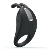 Чёрное эрекционное кольцо с вибрацией Rabbit Vibrator - Baile - в Чебоксарах купить с доставкой