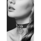 Узенький ошейник из полиуретана с кольцом - Bijoux Pour Toi - купить с доставкой в Чебоксарах