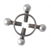 Серебристые зажимы для сосков на винтах - ToyFa - купить с доставкой в Чебоксарах