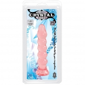 Анальная елочка из розового геля Crystal Jellies Anal Plug Bumps - 15,2 см. - Doc Johnson