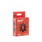 Чёрное эрекционное кольцо Rings Bubbles - Lola Games - в Чебоксарах купить с доставкой