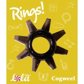 Чёрное эрекционное кольцо Rings Cogweel - Lola Games - в Чебоксарах купить с доставкой