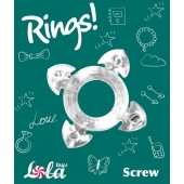 Прозрачное эрекционное кольцо Rings Screw - Lola Games - в Чебоксарах купить с доставкой