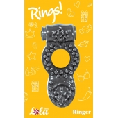 Чёрное эрекционное кольцо Rings Ringer - Lola Games - в Чебоксарах купить с доставкой