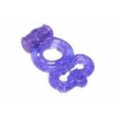 Фиолетовое эрекционное кольцо Rings Treadle с подхватом - Lola Games - в Чебоксарах купить с доставкой