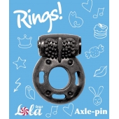 Черное эрекционное кольцо с вибрацией Rings Axle-pin - Lola Games - в Чебоксарах купить с доставкой
